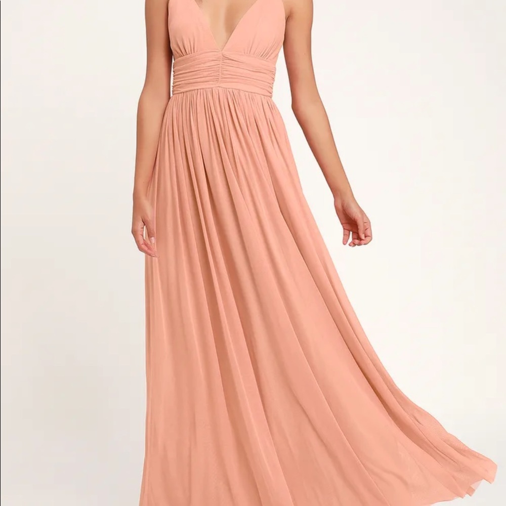 Lulu’s Blush Pink Bridesmaid Dress